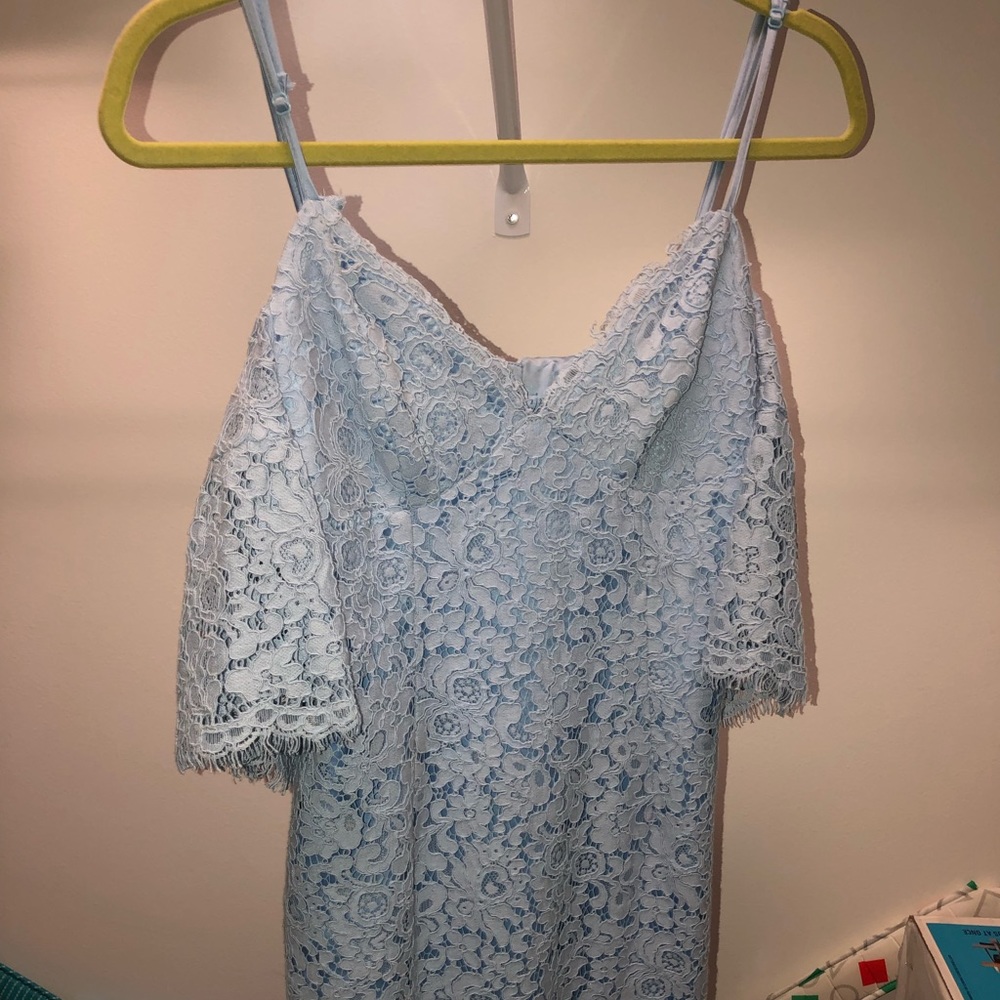 Bardot cold shoulder dress